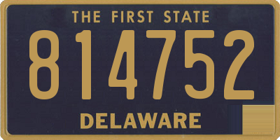 DE license plate 814752