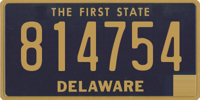 DE license plate 814754
