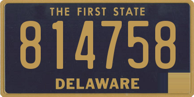 DE license plate 814758