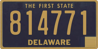 DE license plate 814771