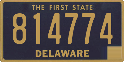 DE license plate 814774