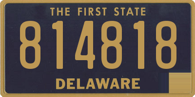 DE license plate 814818