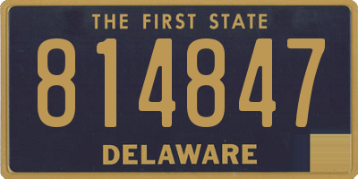 DE license plate 814847