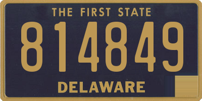 DE license plate 814849