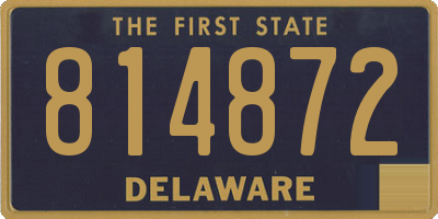 DE license plate 814872