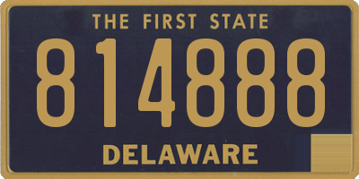 DE license plate 814888