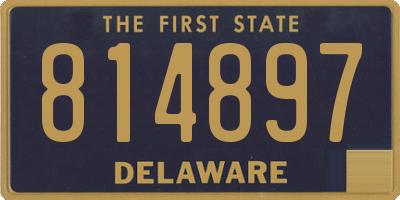 DE license plate 814897