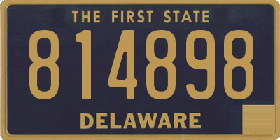 DE license plate 814898
