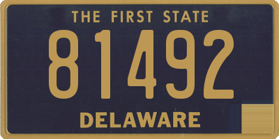 DE license plate 81492