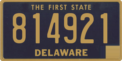 DE license plate 814921