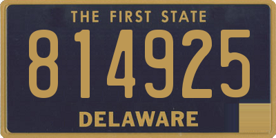 DE license plate 814925