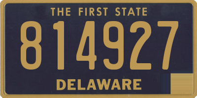 DE license plate 814927