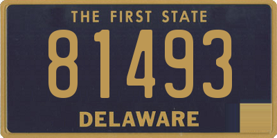 DE license plate 81493