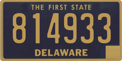 DE license plate 814933