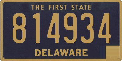 DE license plate 814934