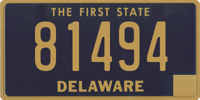 DE license plate 81494