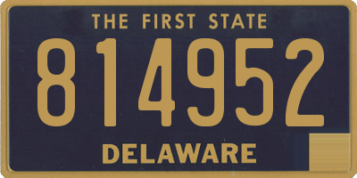 DE license plate 814952