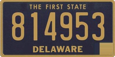 DE license plate 814953