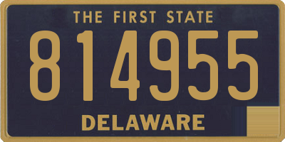 DE license plate 814955