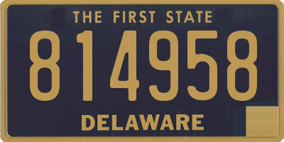 DE license plate 814958
