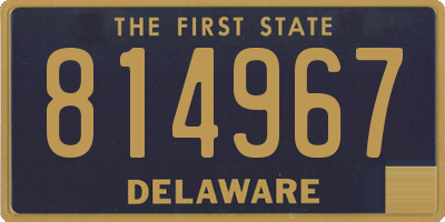 DE license plate 814967