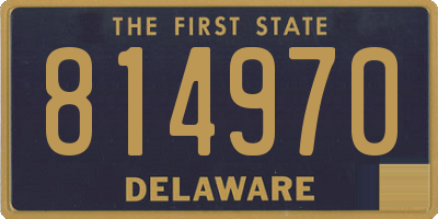 DE license plate 814970