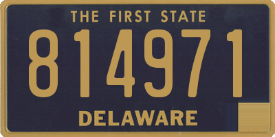 DE license plate 814971