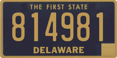 DE license plate 814981