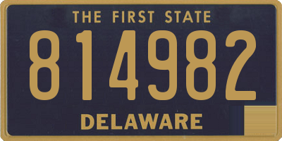 DE license plate 814982