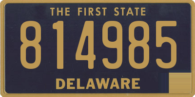 DE license plate 814985
