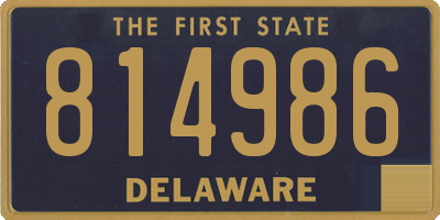 DE license plate 814986