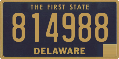 DE license plate 814988