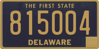 DE license plate 815004