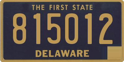 DE license plate 815012