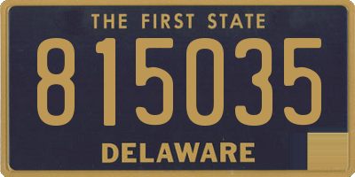 DE license plate 815035