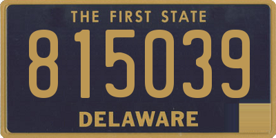 DE license plate 815039