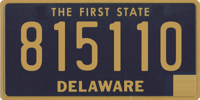 DE license plate 815110
