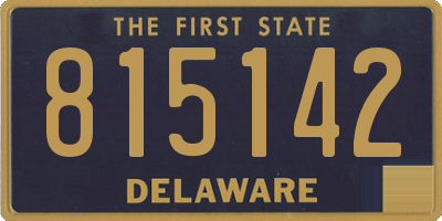 DE license plate 815142