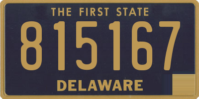 DE license plate 815167