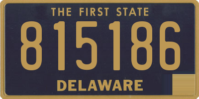 DE license plate 815186