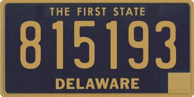 DE license plate 815193