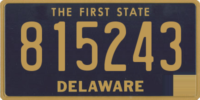 DE license plate 815243