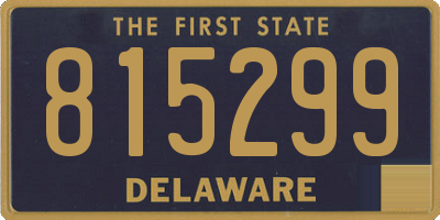 DE license plate 815299