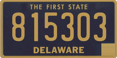 DE license plate 815303