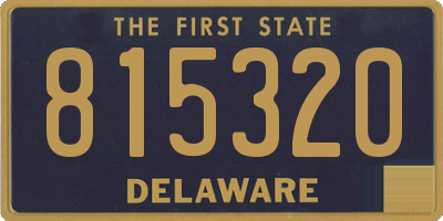 DE license plate 815320