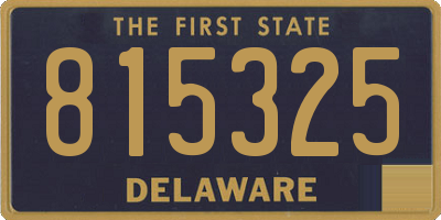 DE license plate 815325