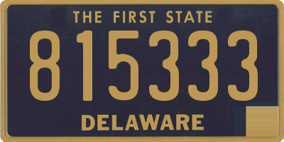 DE license plate 815333