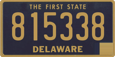 DE license plate 815338