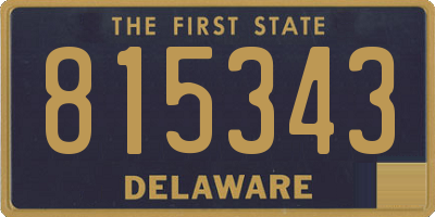 DE license plate 815343