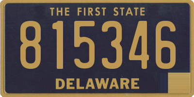 DE license plate 815346